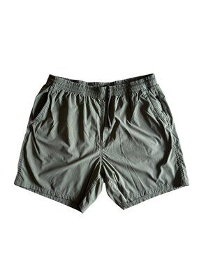 Buck Mason Shorts Mens L Army Green Pull On Drawstring Nylon Performance Stretch